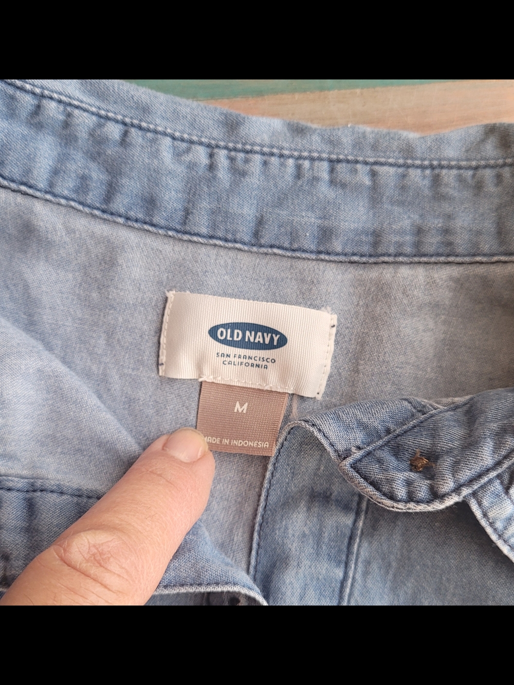 Old Navy Chambray Denim Button-Down Dress - Picture 5 of 5